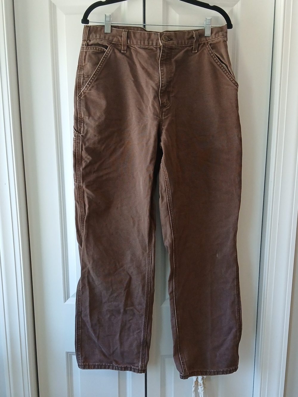 Vintage Carhartt B11 Dungaree Fit Carpenter Pants Chestnut Brown 34x32